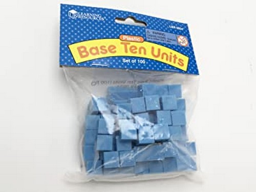 Blue Plastic Base Ten Cube