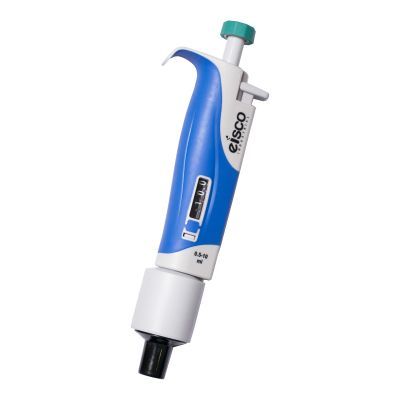 Variable Volume Micropipette - Fully Autoclavable - 500-10,000uL Volume Range - 100uL Increments - Includes Calibration Report - Eisco Labs