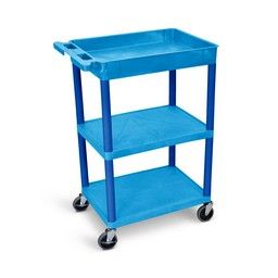 Tub Top and Flat Middle/Bottom Shelf Cart