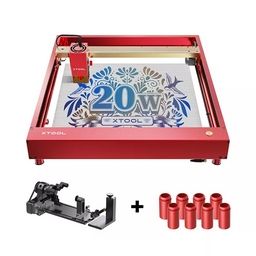 xTool D1 Pro : Higher Accuracy Diode DIY Laser Engraving & Cutting Machine 20W + RA2 Pro + Risers (8 Packs)