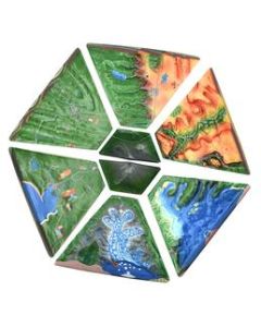 Geological Model, Landform Set, 37", Set of 8, Cross-Sectional 3D Geography, Hand-Painted with Lesson Plan