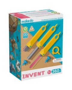 Makedo INVENT - 9.5x7.3x4.5in Box 360pc kit for 12-24 makers